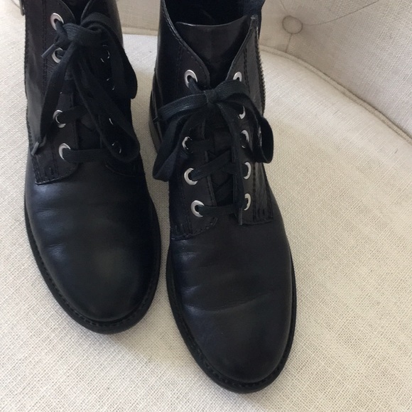 Treasure & Bond lace up leather combat booties - Picture 2 of 6